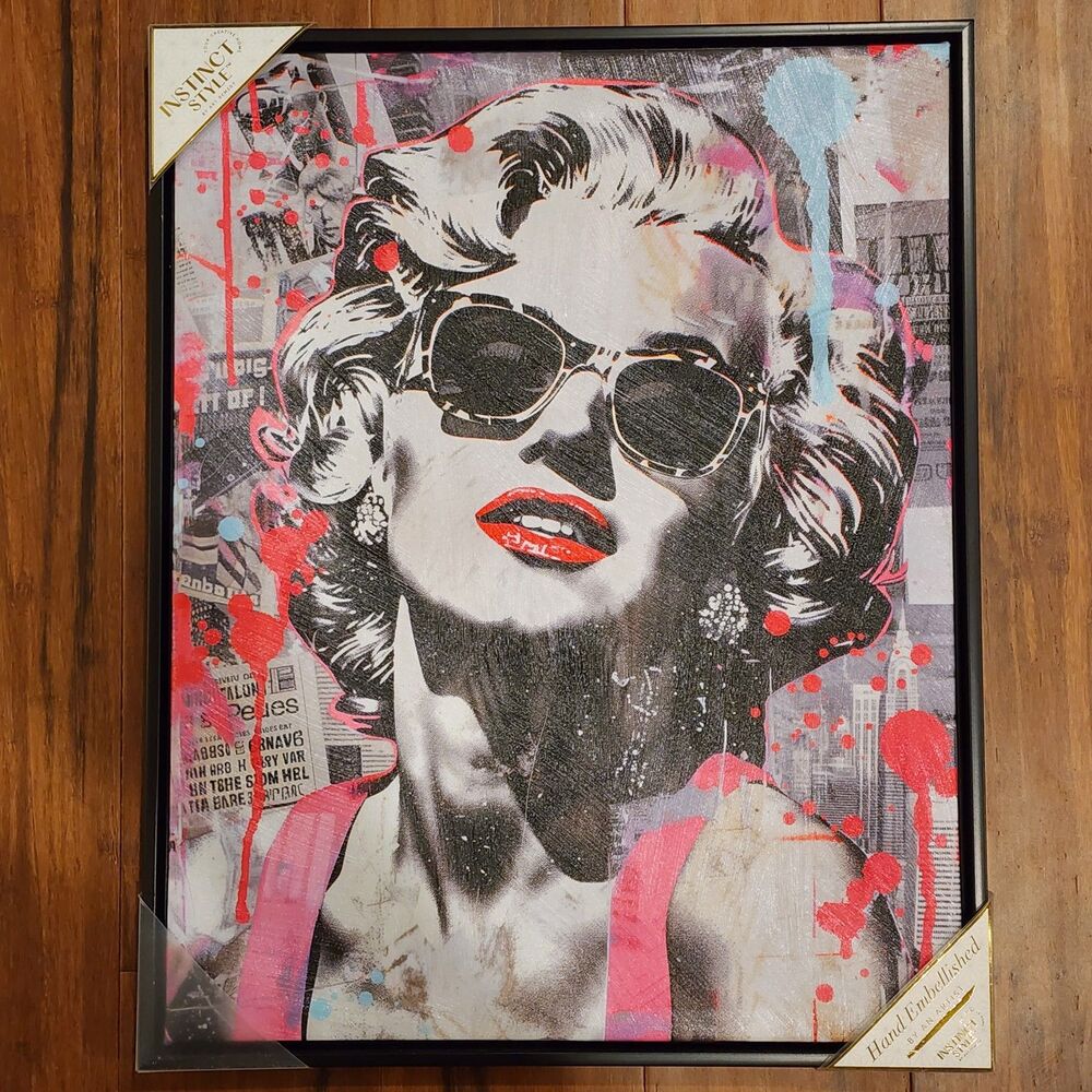 Instinct Style by Art Remedy Iconic Collage Marilyn Monroe Wall Art 20" x 16"
